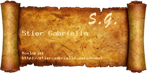 Stier Gabriella névjegykártya