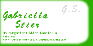 gabriella stier business card